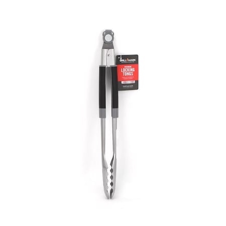 Grill Mark Grill Mark Stainless Steel Black/Silver Grill Tongs 1 pk 20172ACE